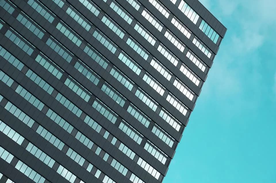 Glass office building exterior