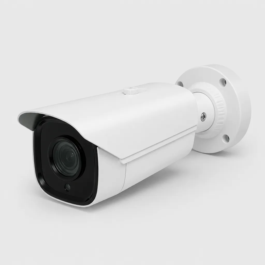 White-labeled bullet security camera for lots and exteriors