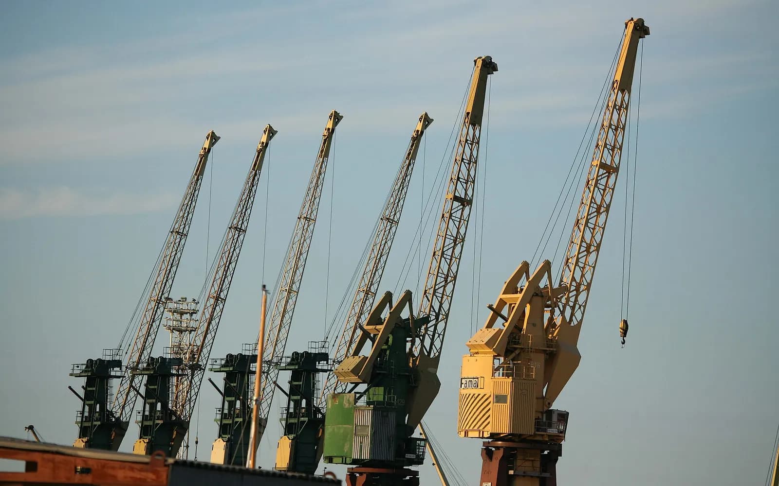 Tower crane and multi-story construction progress