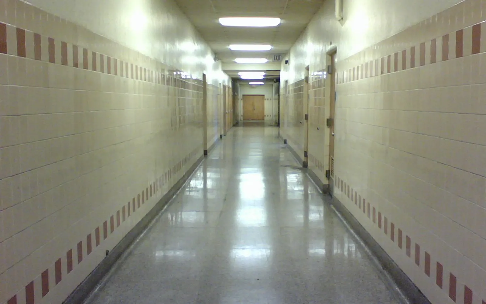 School hallway and interior corridor