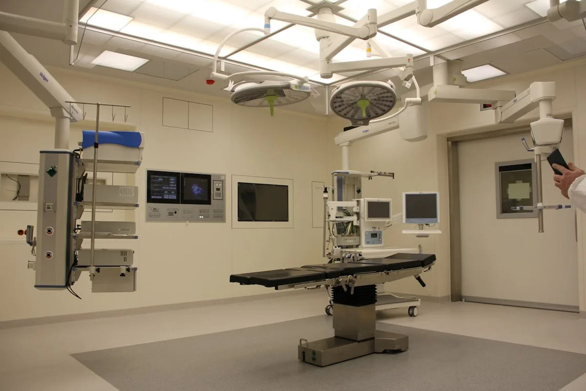 Healthcare corridor and clinical facility interior