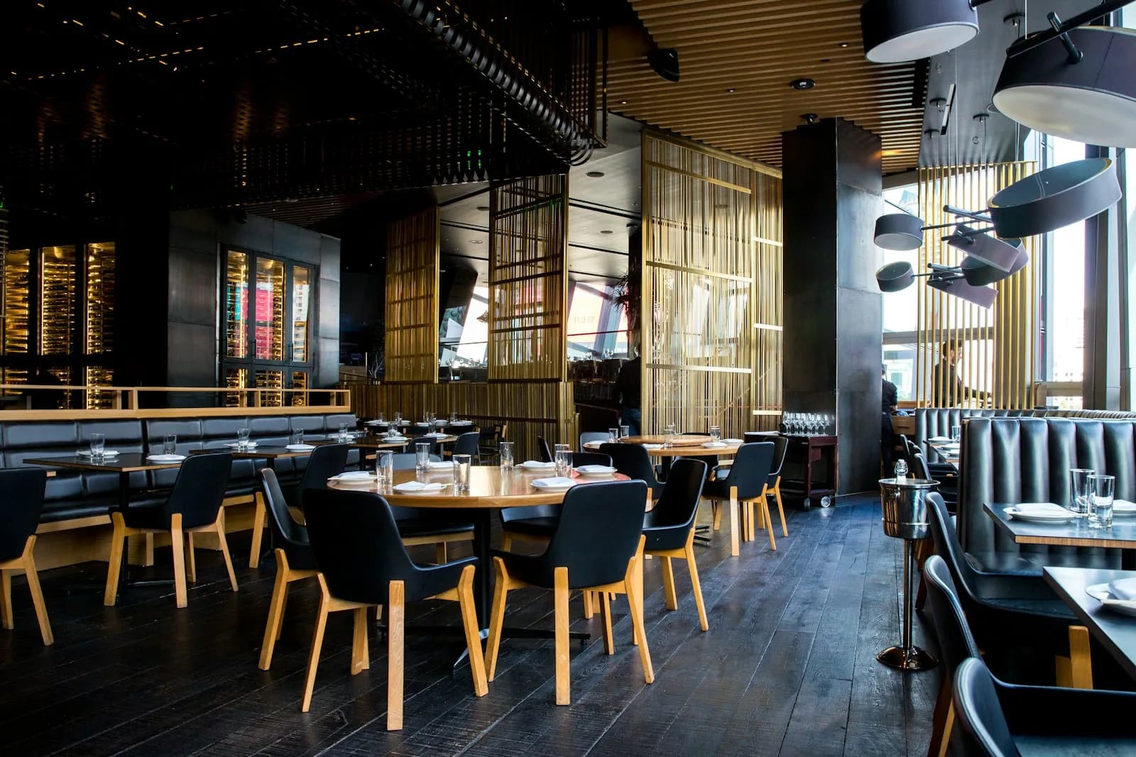 Restaurant dining room ready for service