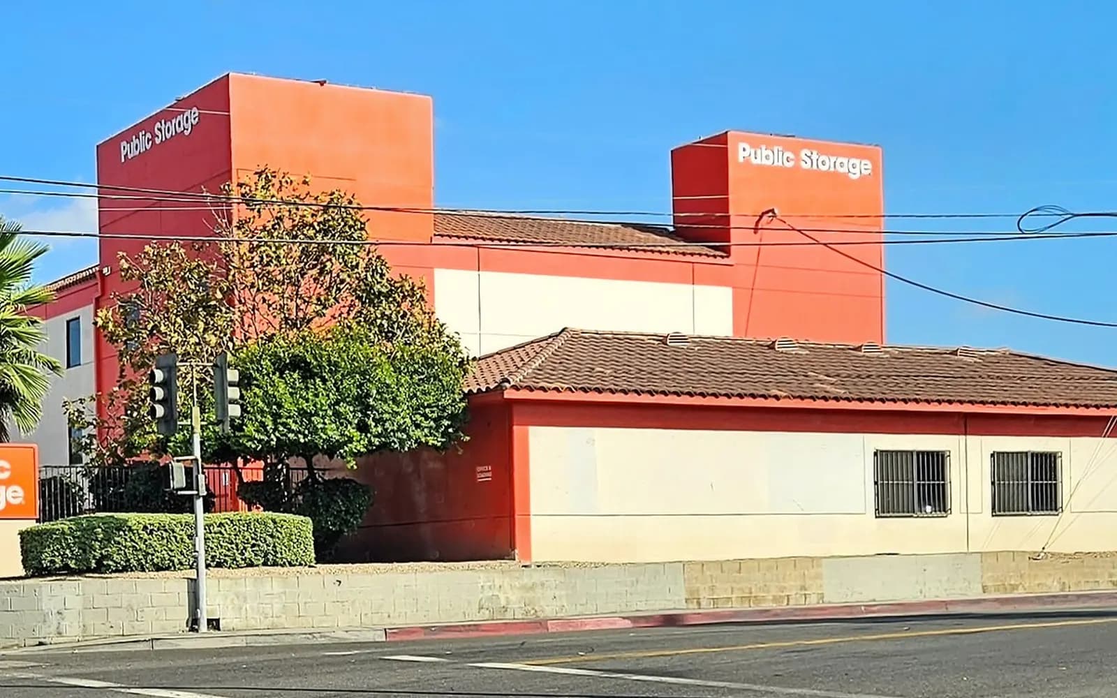 Self-storage facility exterior