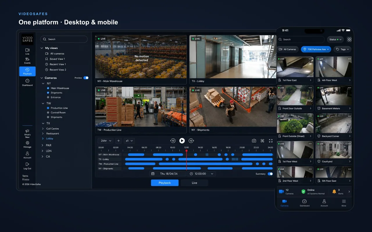 VideoSafes desktop and mobile in one platform
